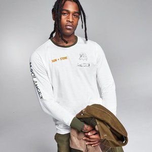 Sun + Stone Ouigi Theodore Men's Long-Sleeve Knit Shirt